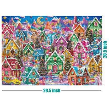Gingerbread Village Holiday, 1000 Piece Puzzle