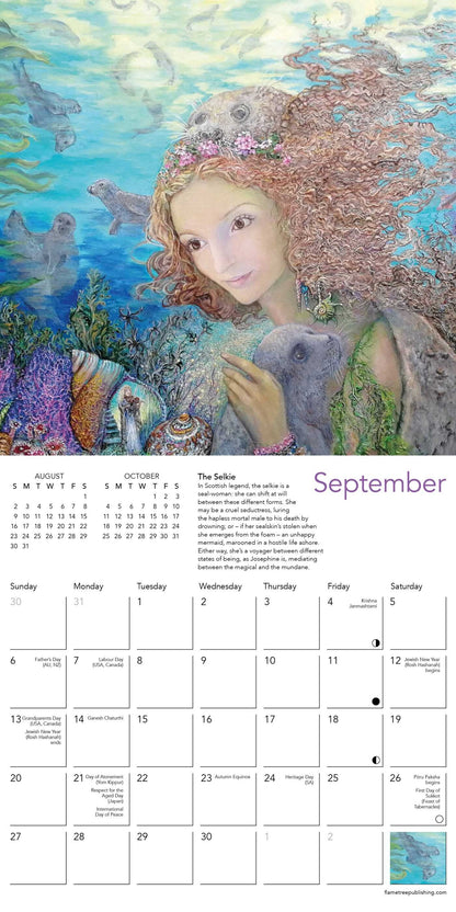 Celestial Journeys by Josephine Wall Mini Wall Calendar 2026 (Art Calendar)