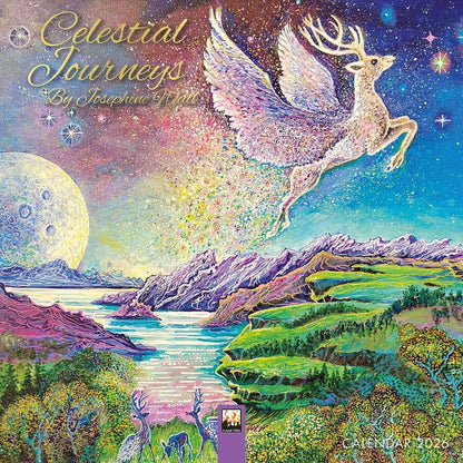 Celestial Journeys by Josephine Wall Mini Wall Calendar 2026 (Art Calendar)