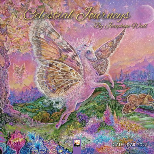 Celestial Journeys by Josephine Wall, Wall Calendar 2025 (Art Calendar)