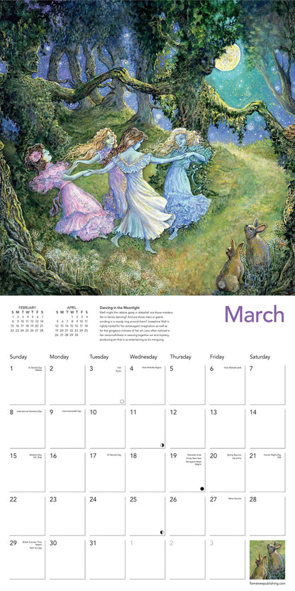 Celestial Journeys by Josephine Wall Wall Calendar 2026 (Art Calendar)