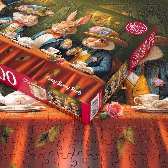 Fancy Bunny Party, 500 Piece Puzzle