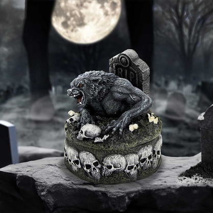 Treasures of the Lycan Dark Werewolf Figurine and Stash Box