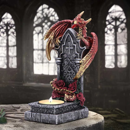 Light of the Dragon - Red, Ornamental Tealight Holder