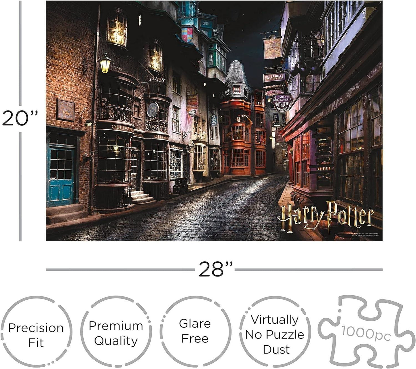 Harry Potter - Diagon Alley, 1000 Piece Puzzle