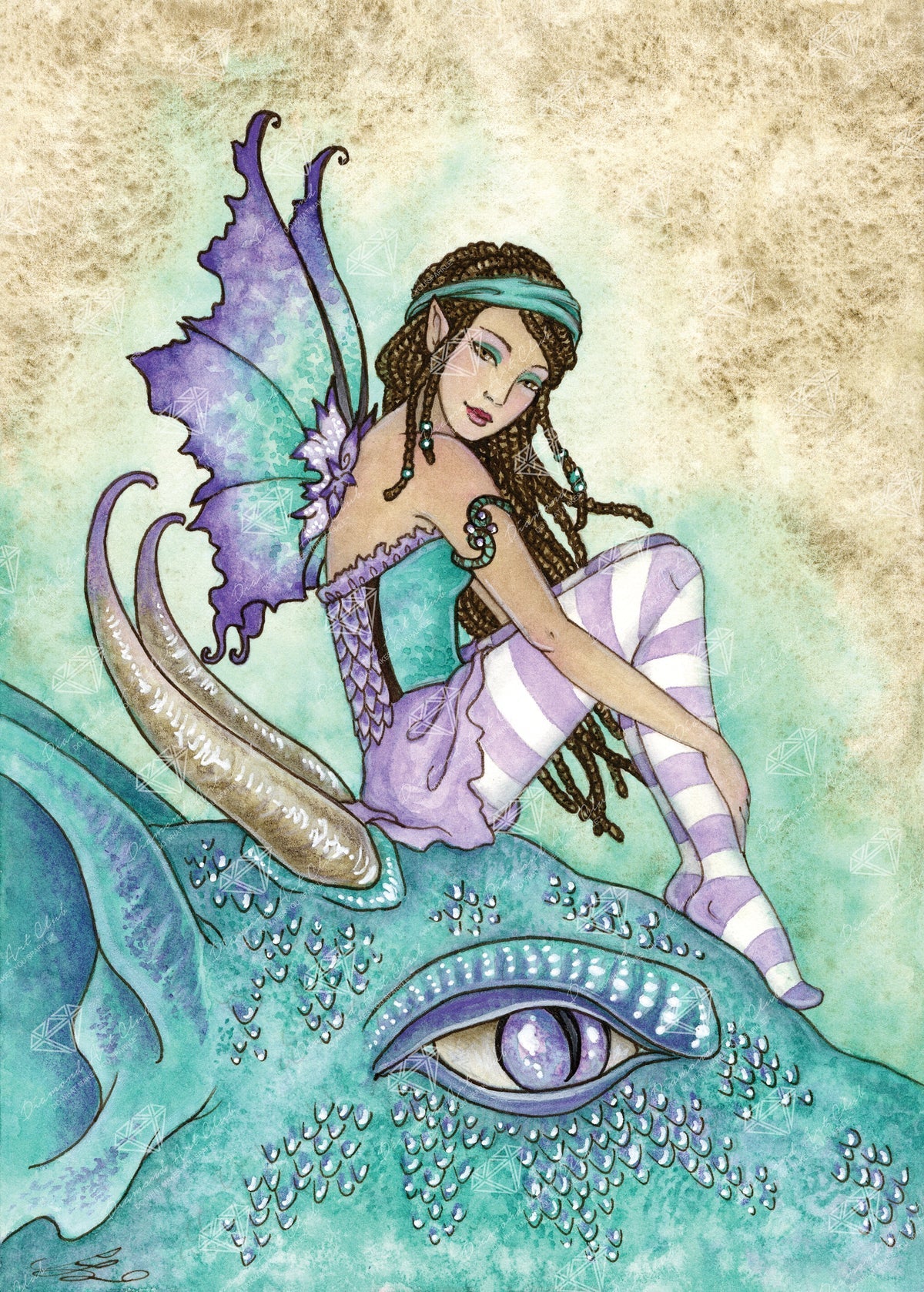 Dragon Perch by Amy Brown, Diamond Art Kit