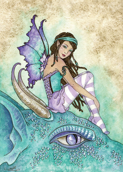 Dragon Perch by Amy Brown, Diamond Art Kit