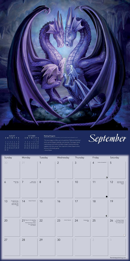 Dragons by Anne Stokes Wall Calendar 2026 (Art Calendar)