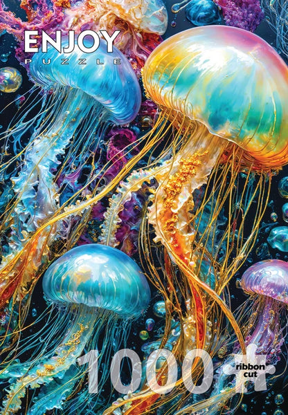 Jellyfish Glow From Pink Monkey, 1000 Piece Puzzle