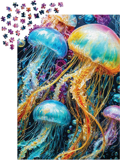 Jellyfish Glow From Pink Monkey, 1000 Piece Puzzle