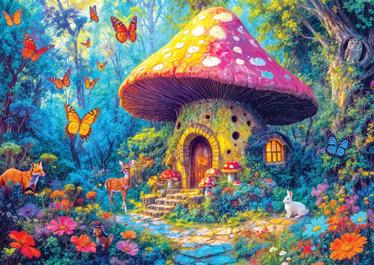 Mushroom Cottage by Wumples, 1000 Piece Puzzle