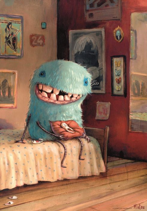 Zozoville - Milk Tooth by Mateo Dineen, 1000 Piece Puzzle Square Box