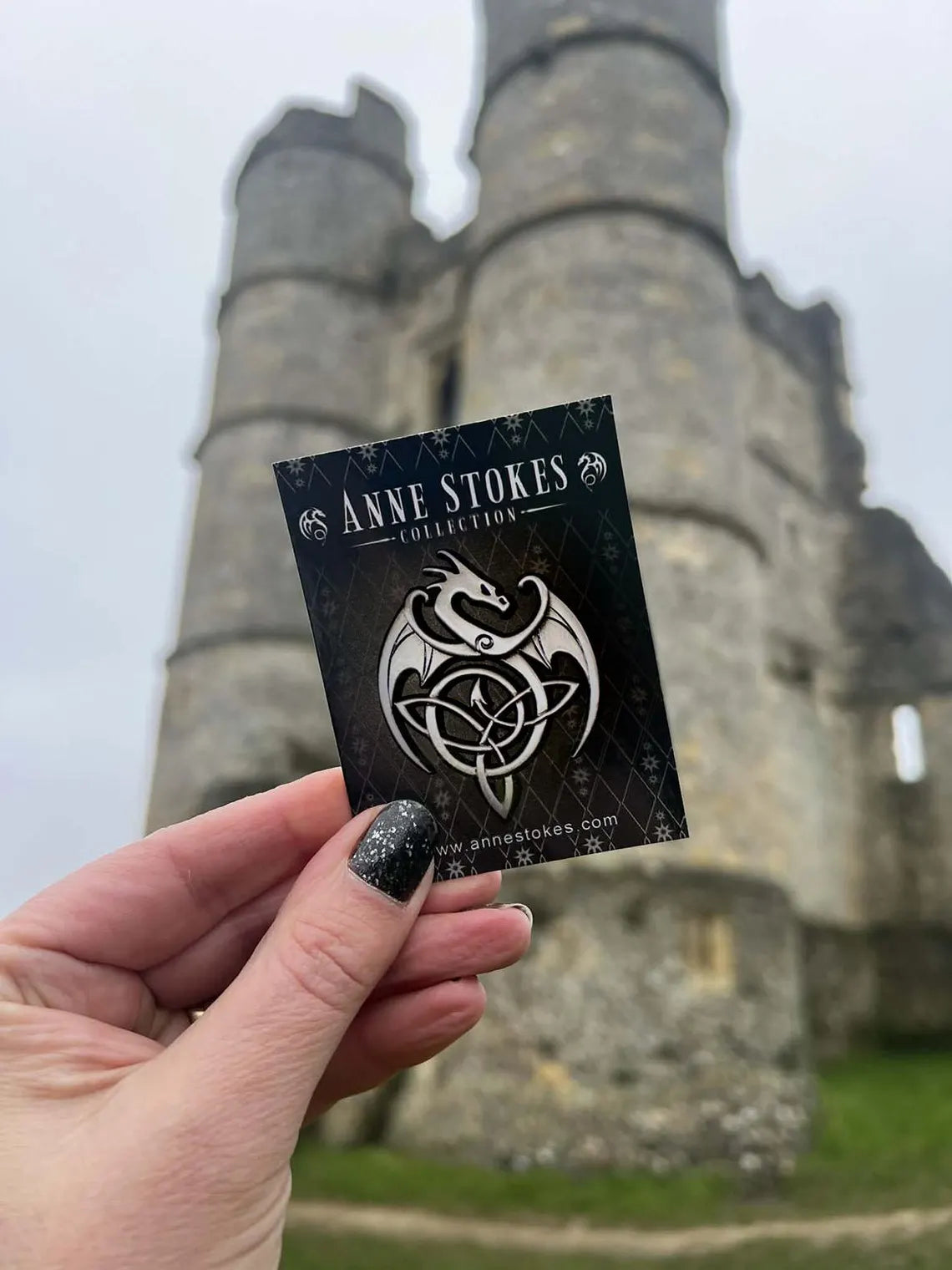 Celtic Dragon by Anne Stokes Pin Badge
