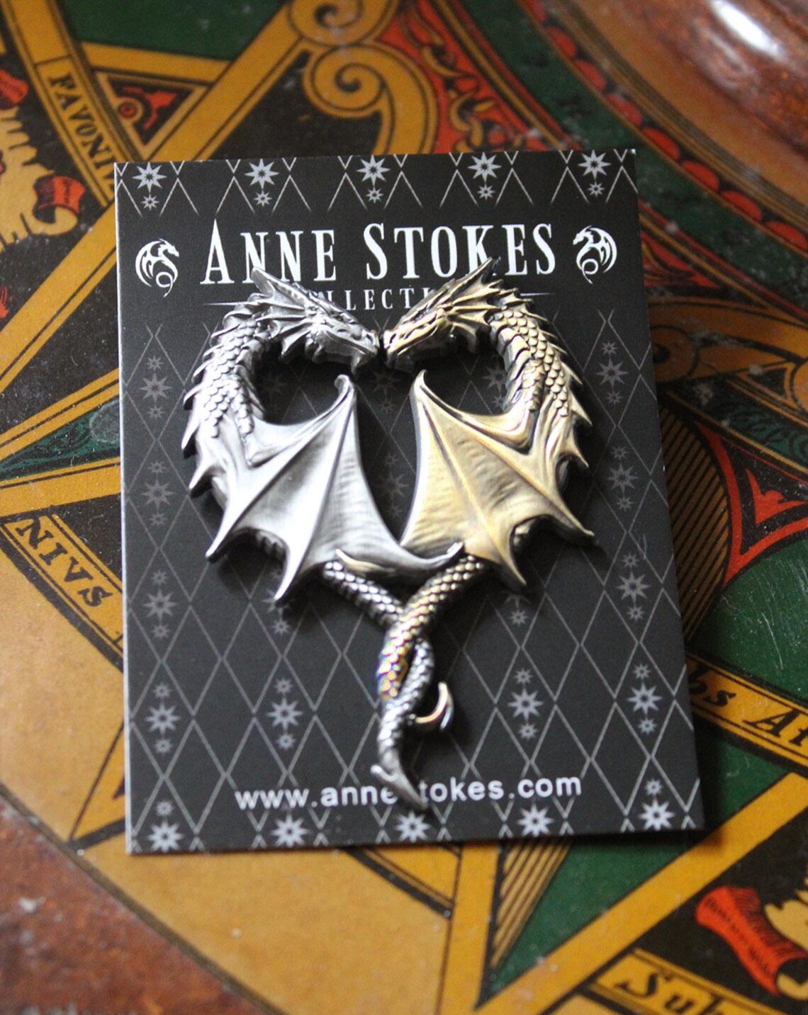 Dragon Heart by Anne Stokes, Sculpted Metal Pin Badge