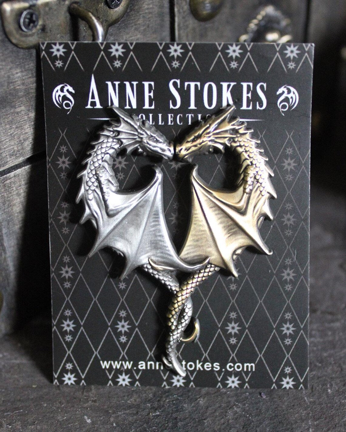 Dragon Heart by Anne Stokes, Sculpted Metal Pin Badge