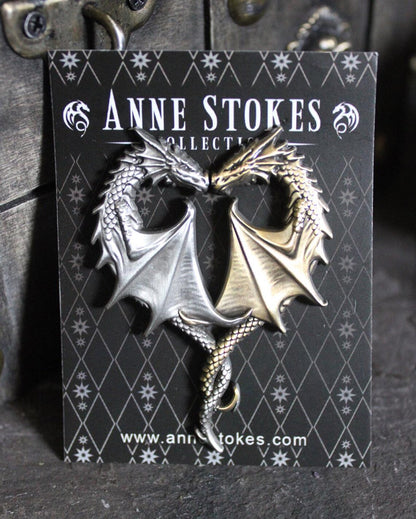 Dragon Heart by Anne Stokes, Sculpted Metal Pin Badge