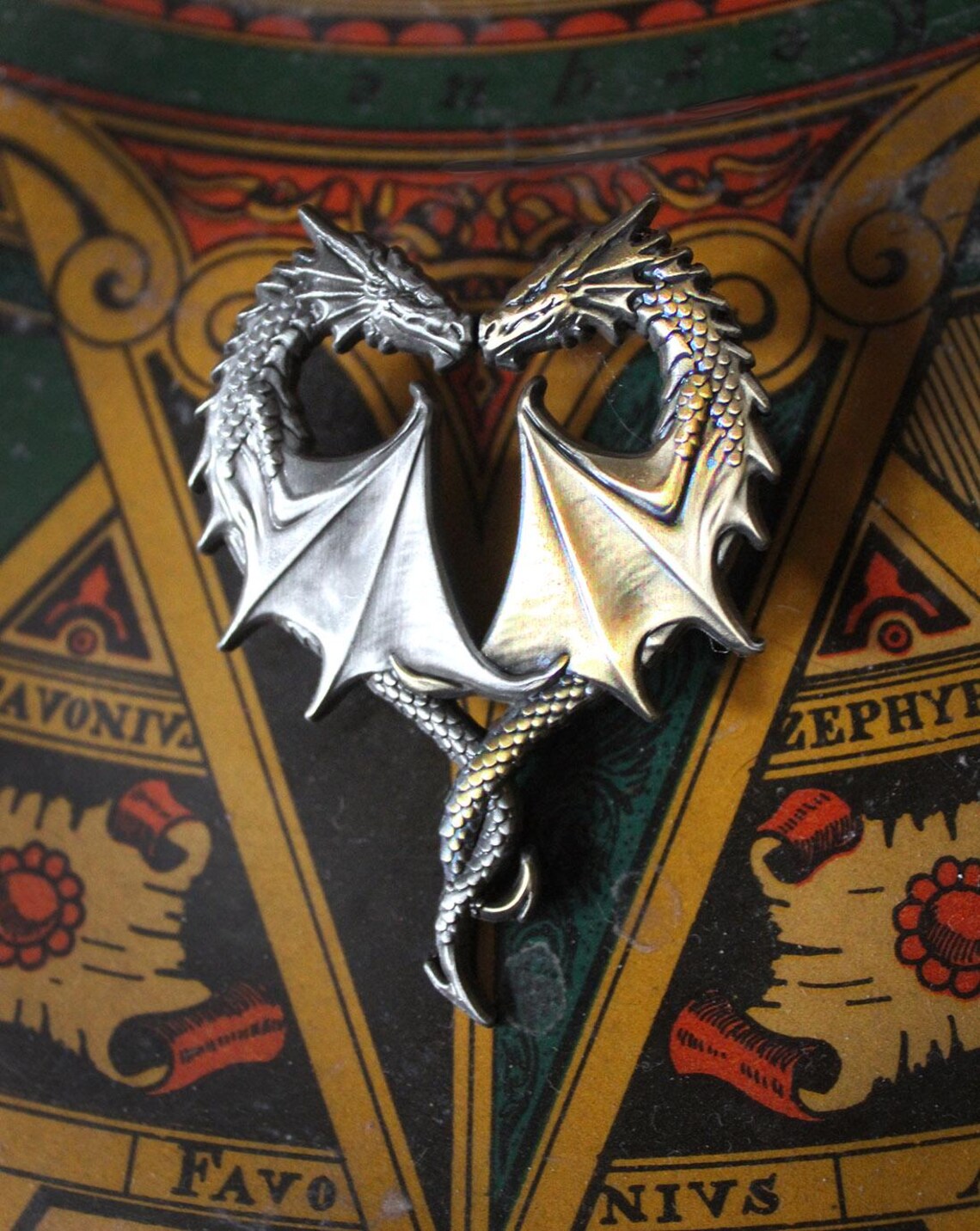 Dragon Heart by Anne Stokes, Sculpted Metal Pin Badge