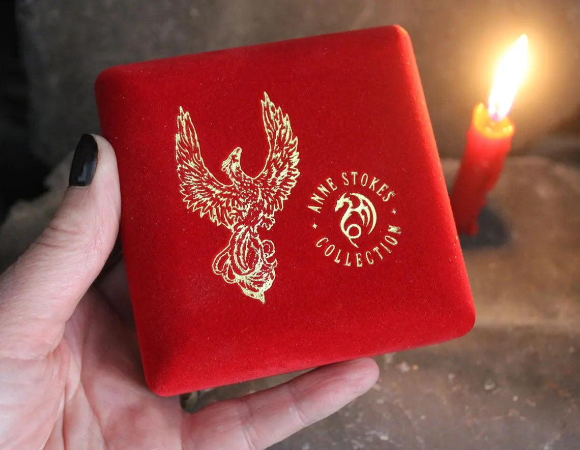 Phoenix Rising by Anne Stokes Pendant and Earring Set