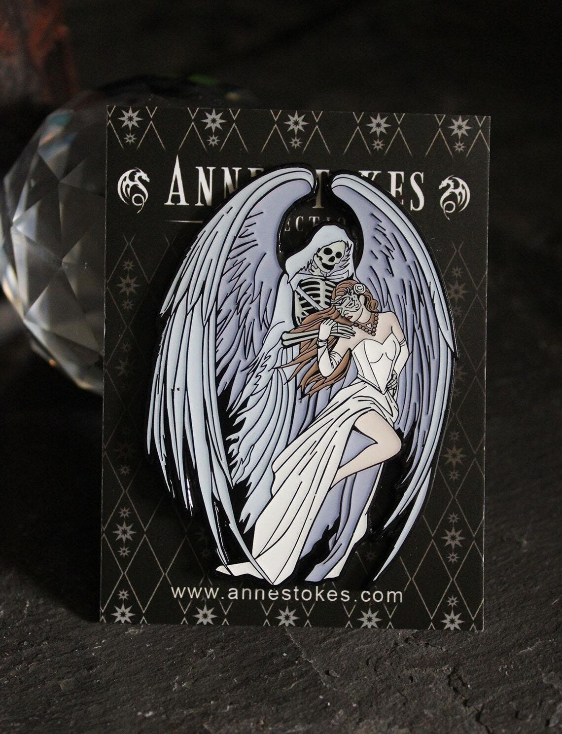 Dance With Death by Anne Stokes pin badge