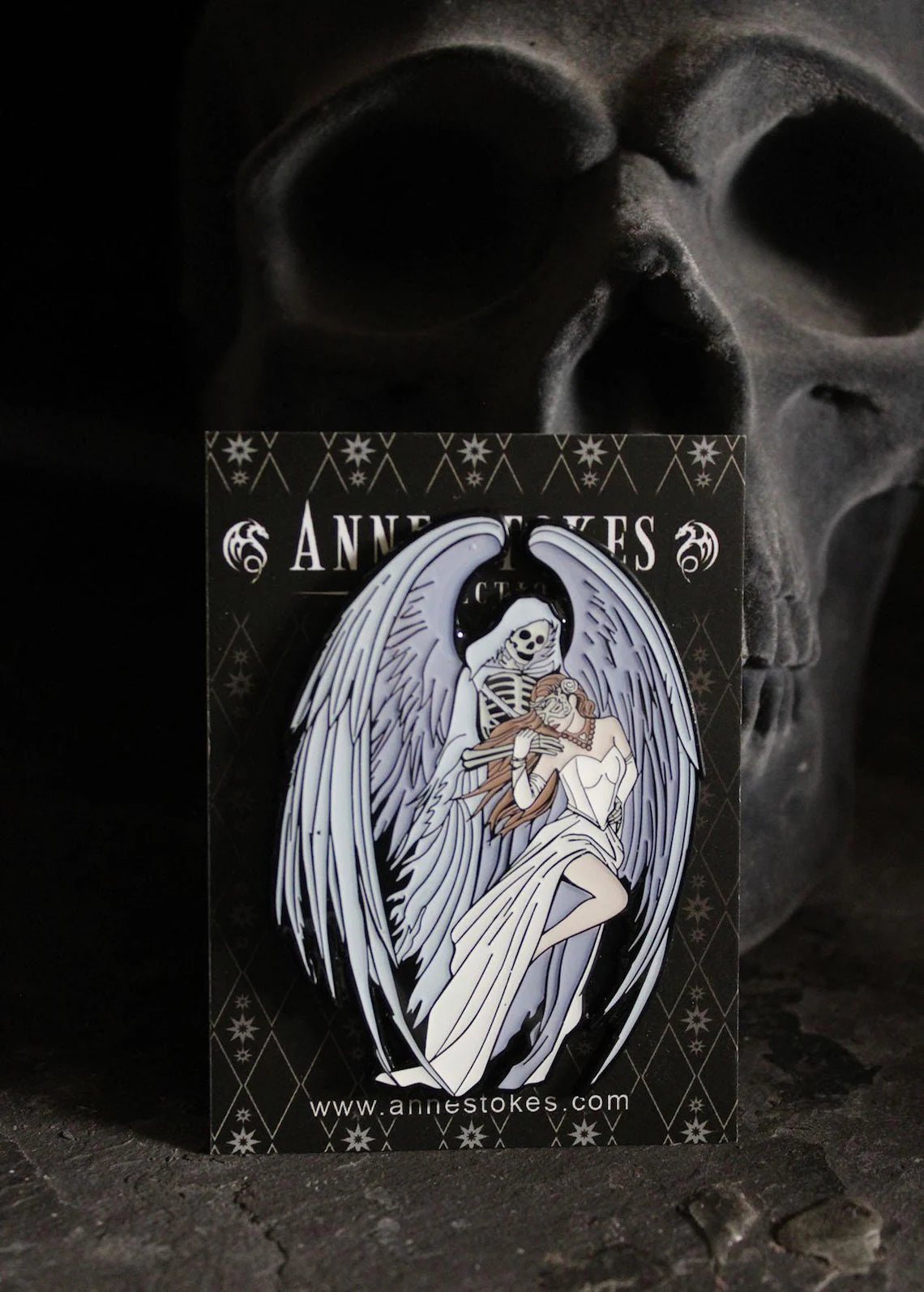 Dance With Death by Anne Stokes pin badge