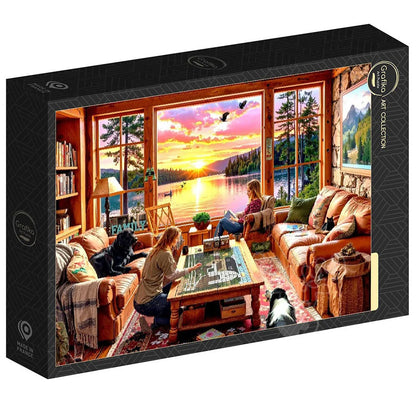 While They're Fishing by Gail Fraser, 1000 Piece Puzzle