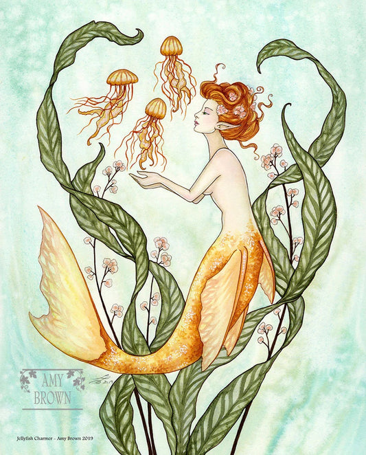 Jellyfish Charmer af Amy Brown, print