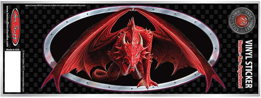 Dragon's Lair af Anne Stokes, stort klistermærke