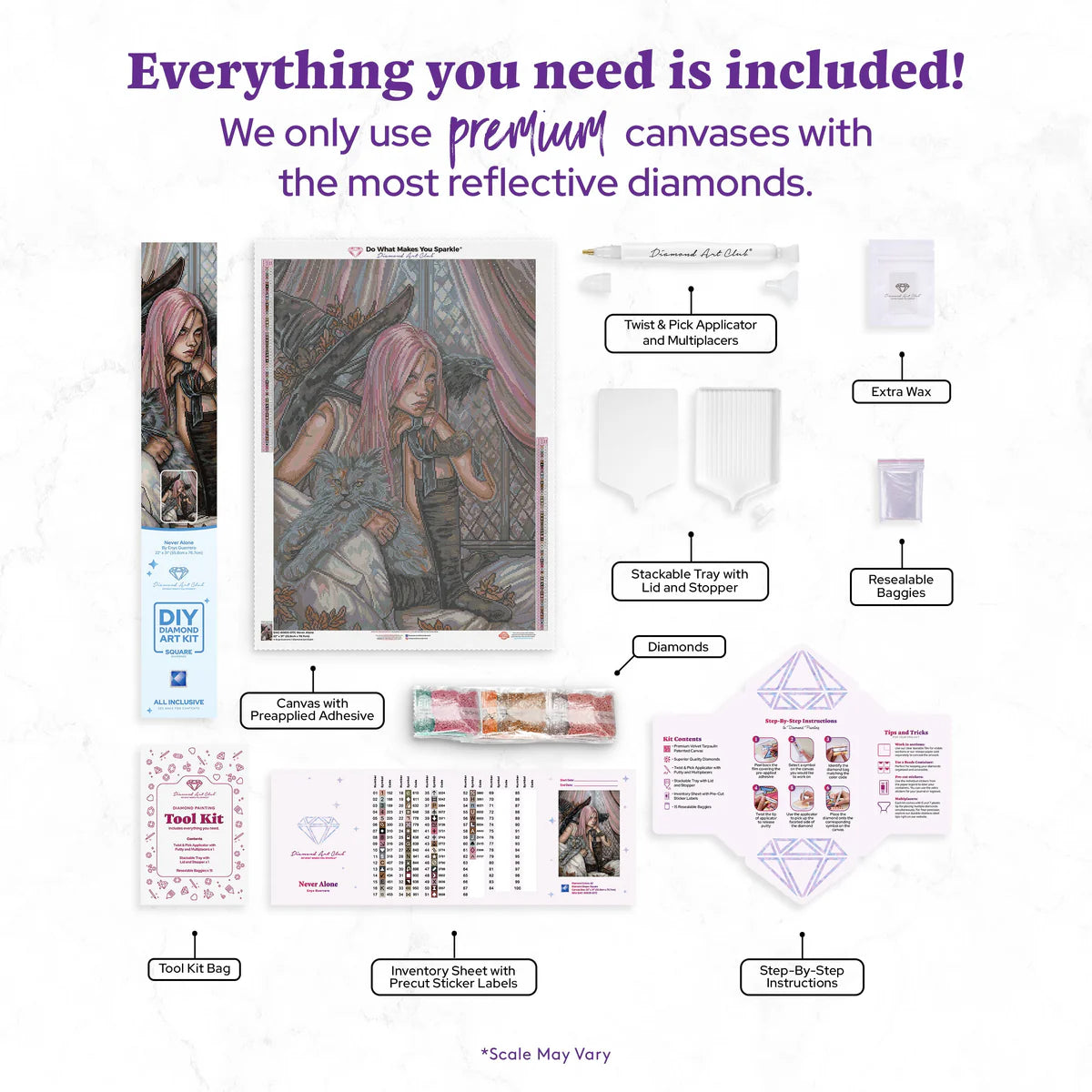 Never Alone by Enys Guerrero, Diamond Art Kit