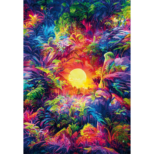 Colorboom Psychedelic Jungle Sunrise, 500 Piece Puzzle