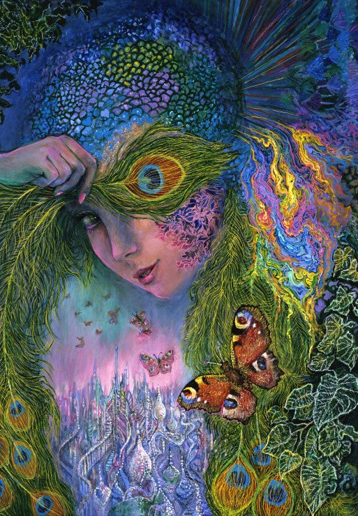 Peacock Goddess af Josephine Wall, 1000 brikker puslespil