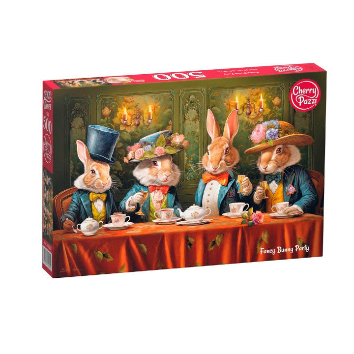 Fancy Bunny Party, 500 Piece Puzzle