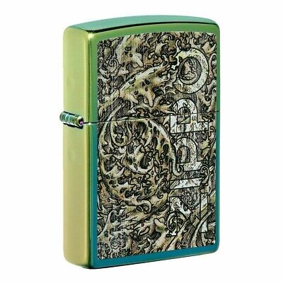 Zippo Lighter: Distressed Filigree, High Polish Teal