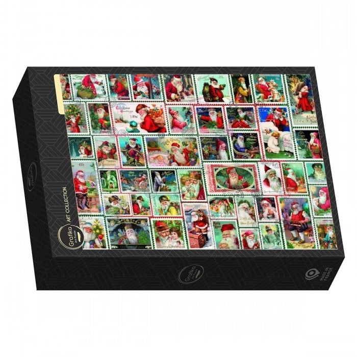 Santa Stamps by Barbara Behr, 1000 Piece Puzzle