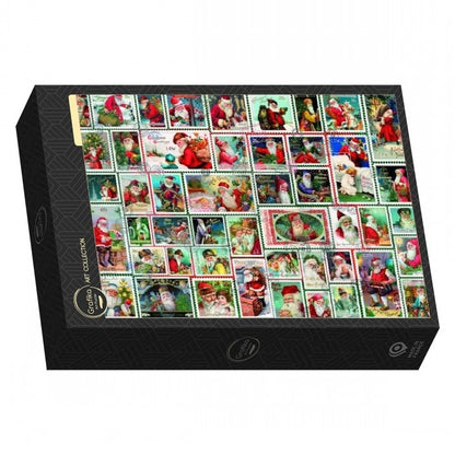 Santa Stamps by Barbara Behr, 1000 Piece Puzzle