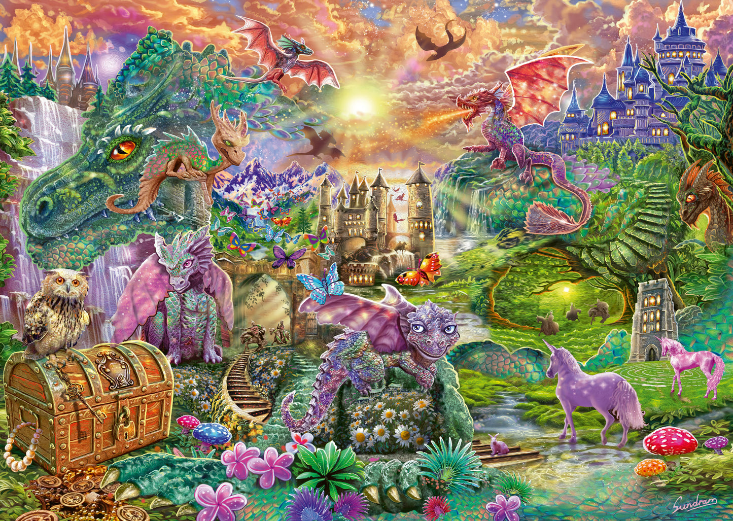 Enchanted Dragon Country by Steve Sundram, 1000 Piece Puzzle