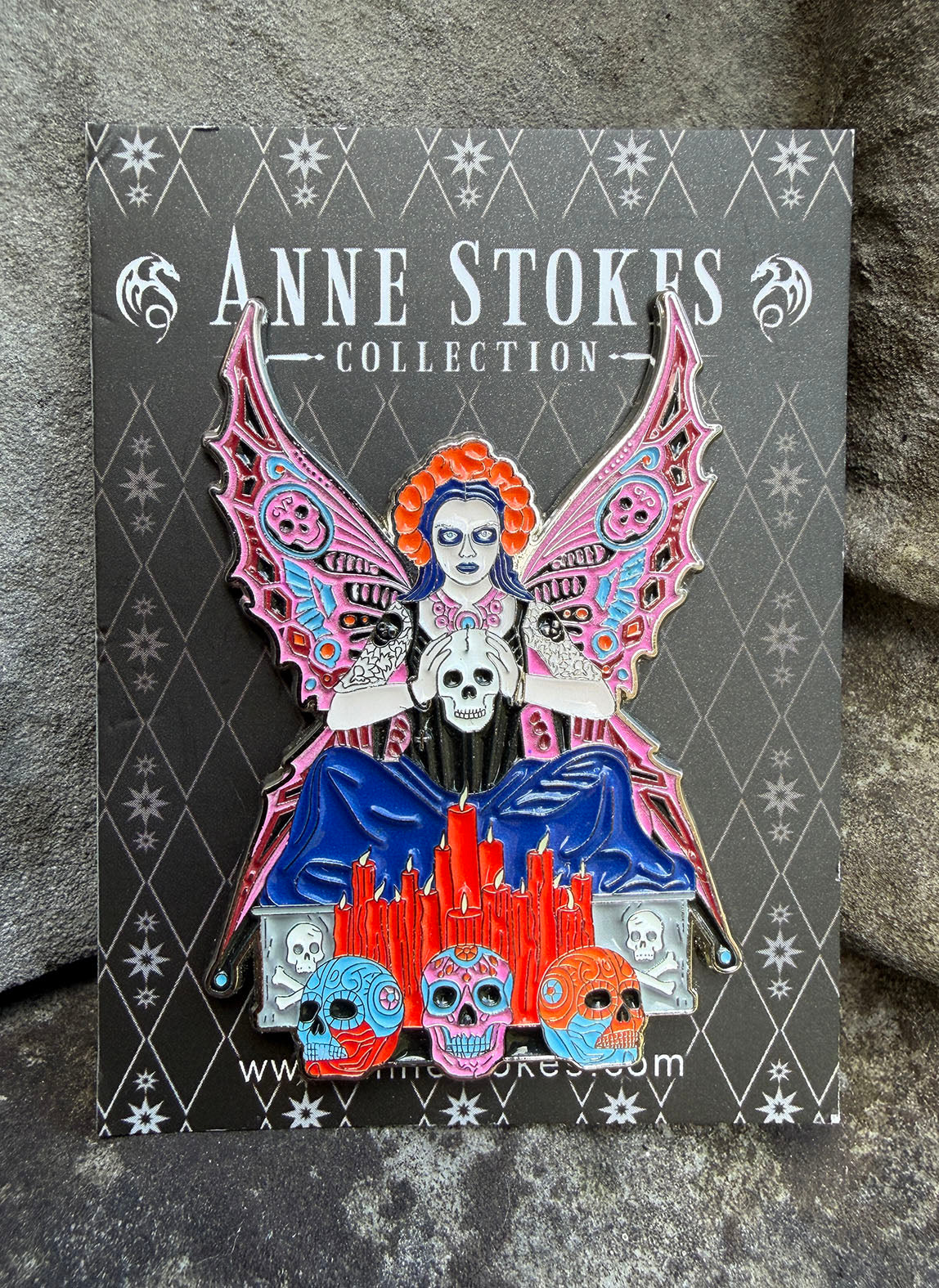 Skull Fairy by Anne Stokes, Pin Badge