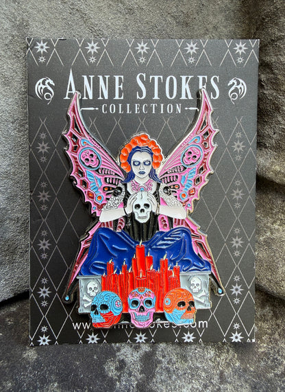 Skull Fairy by Anne Stokes, Pin Badge