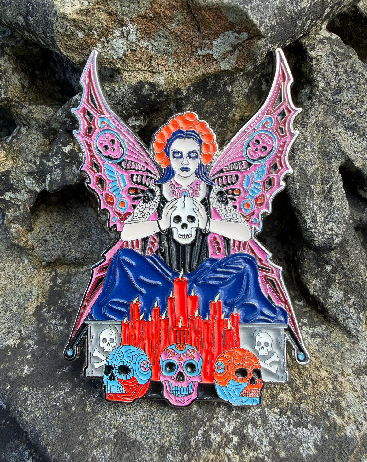 Skull Fairy by Anne Stokes, Pin Badge