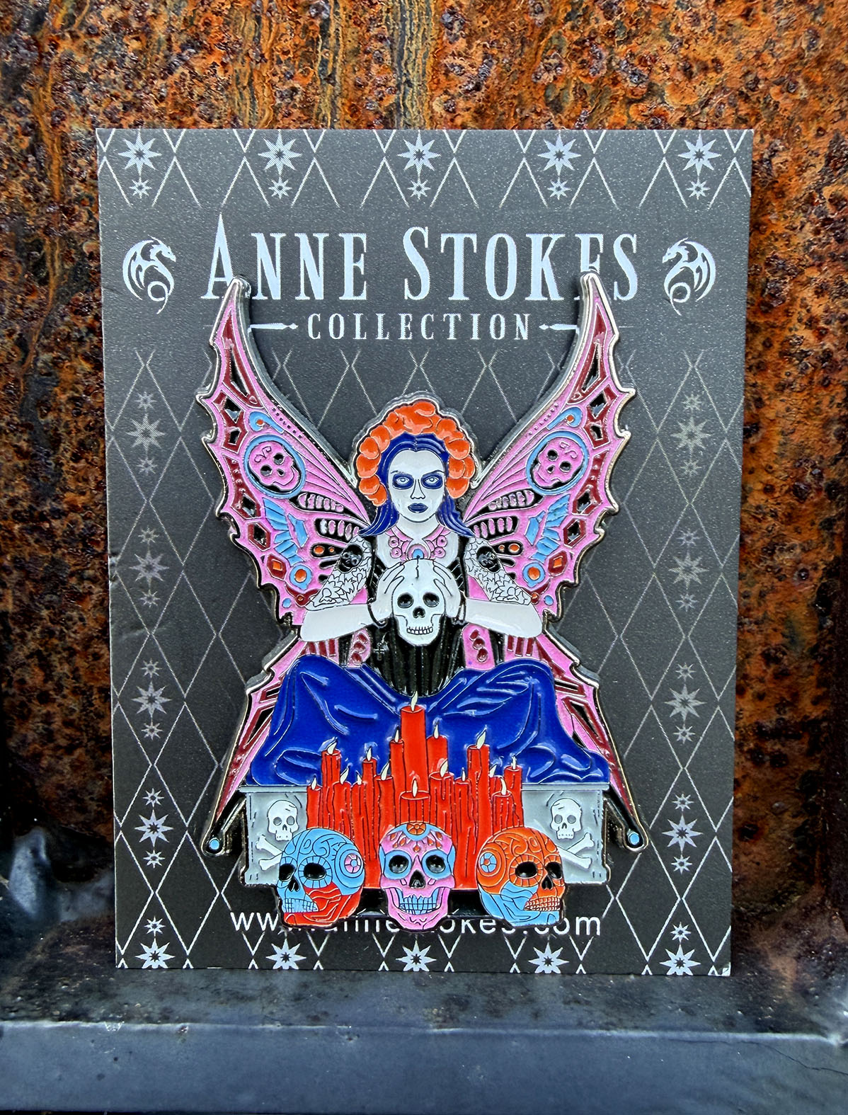 Skull Fairy by Anne Stokes, Pin Badge
