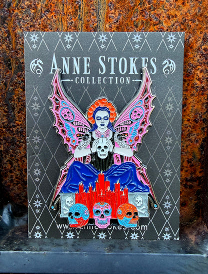 Skull Fairy by Anne Stokes, Pin Badge