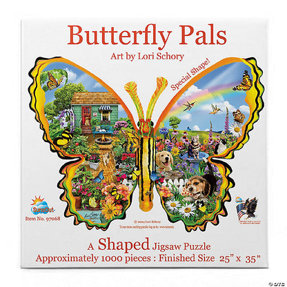 Butterfly Pals by Lori Schory, 1000 Piece Shaped Puzzle