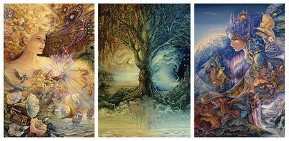 The Josephine Wall Collection - Crystal of Enchantment Triptych, Eco-Friendly Self-Sealing Trifold Card