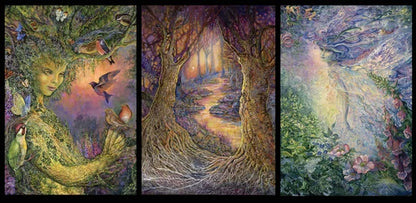 The Josephine Wall Collection, Dryad's Joy Triptych, Eco-Friendly Self-Sealing Trifold Card