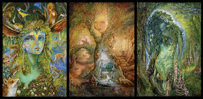 The Josephine Wall Collection - Guardian of the Forest Triptych, Eco-Friendly Self-Sealing Trifold Card