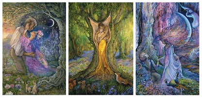The Josephine Wall Collection - Love Between Dimensions Triptych, Eco-Friendly Self-Sealing Trifold Card