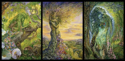 The Josephine Wall Collection - Protector of the Forest Triptych, Eco-Friendly Self-Sealing Trifold Card