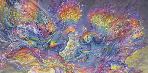 The Josephine Wall Collection - Rainbow Fairies, Eco-Friendly Self-Sealing Trifold Card