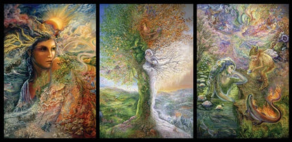 The Josephine Wall Collection - Spirit of the Elements Triptych, Eco-Friendly Self-Sealing Trifold Card