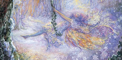 The Josephine Wall Collection - Swinging in the Snow, Eco-Friendly Self-Sealing Trifold Card