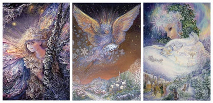 The Josephine Wall Collection - The Frost Fairy Triptych, Eco-Friendly Self-Sealing Trifold Card